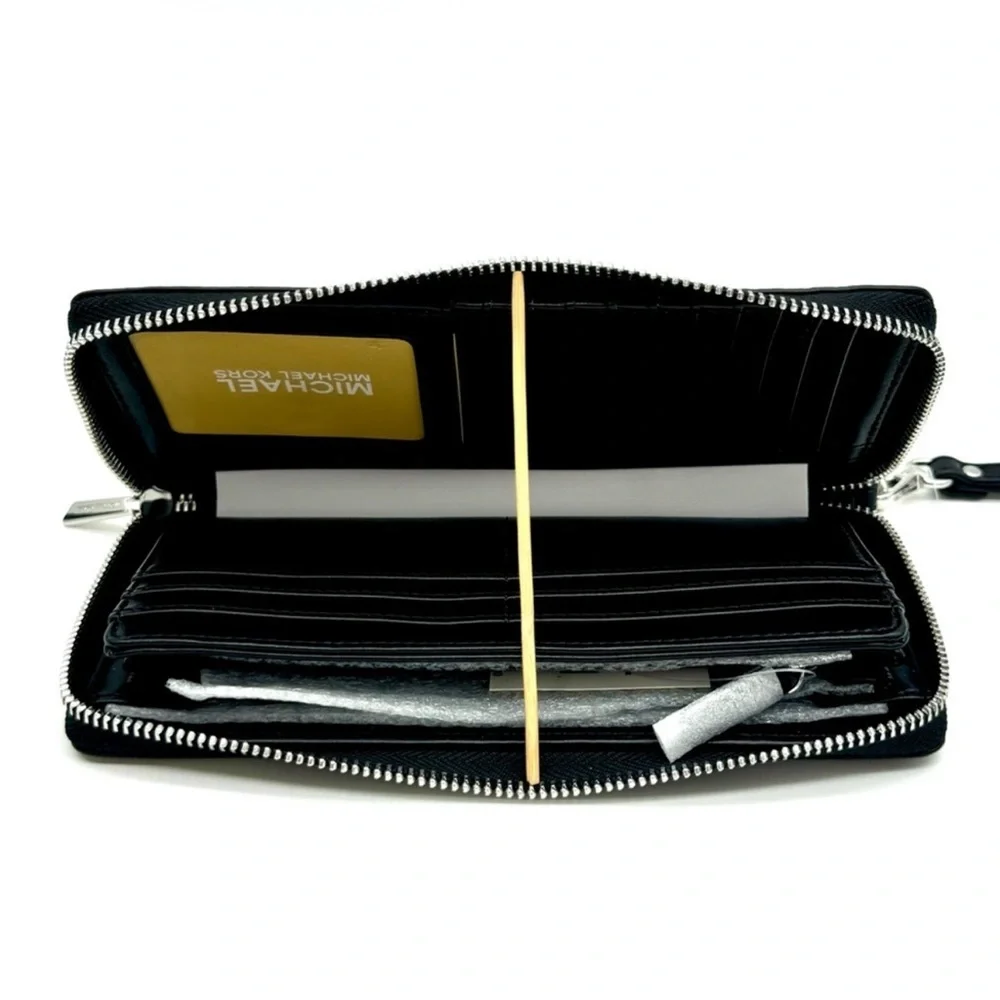 Michael Kors Large Continental Wallet Black Signature